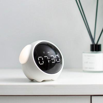 Pixel Bedside LED Alarm Clock with Smart Night Light for Students