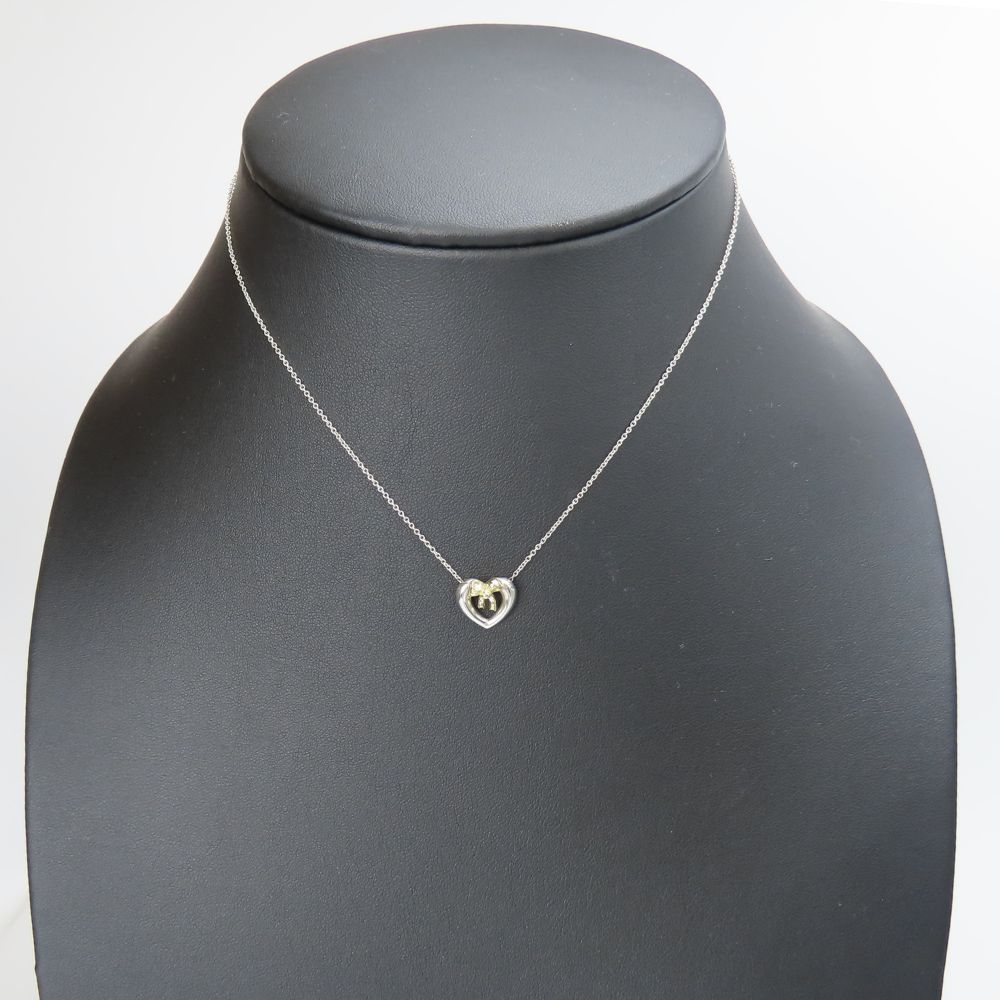 Used TIFFANY&Co. Necklace Silver925/K18 Yellow Gold 2.9g Silver Yellow Gold Heart