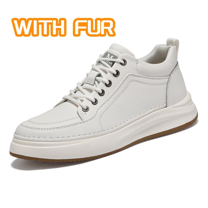 Fashion Genuine Leather Mens Casual Shoes Cowhide Business Skateboard Footwear Male Soft Comfortable Tenis Masculino Versatile Sneakers