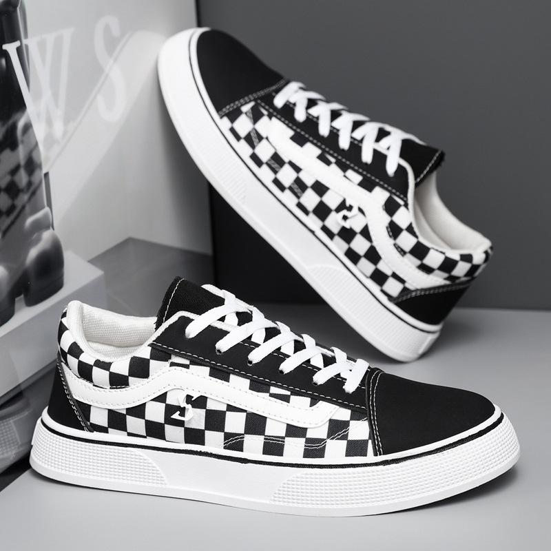New men's shoes classic casual canvas shoes low top black fashion skateboard shoes board shoes couple cloth shoes
