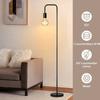 Lampadaire salon - NETTLIFE - E27 - Noir - Métal - Interrupteur au pied
