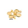 10pcs Fit 10 12 16 20 30mm Stainless Steel BlankCabochon Cameo Base Settings Tray Bezels Pendant Charms for DIY Jewelry Making