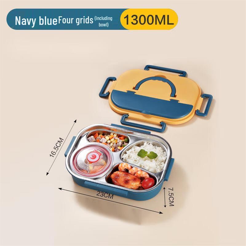 Qianxing 304 Stainless Steel Divided Portable Lunchbox