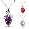 Damska Twist Waterdrop Cyrkon Wiszący Choker Łańcuszek Charm Naszyjnik Biżuteria