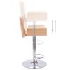 Cream Faux Leather Bar Stool