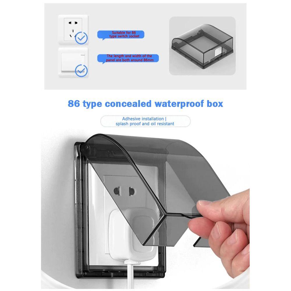 Întrerupător montat pe perete Capac de protecție Auto-adeziv de protecție Priză Priză Cutie impermeabilă Perete