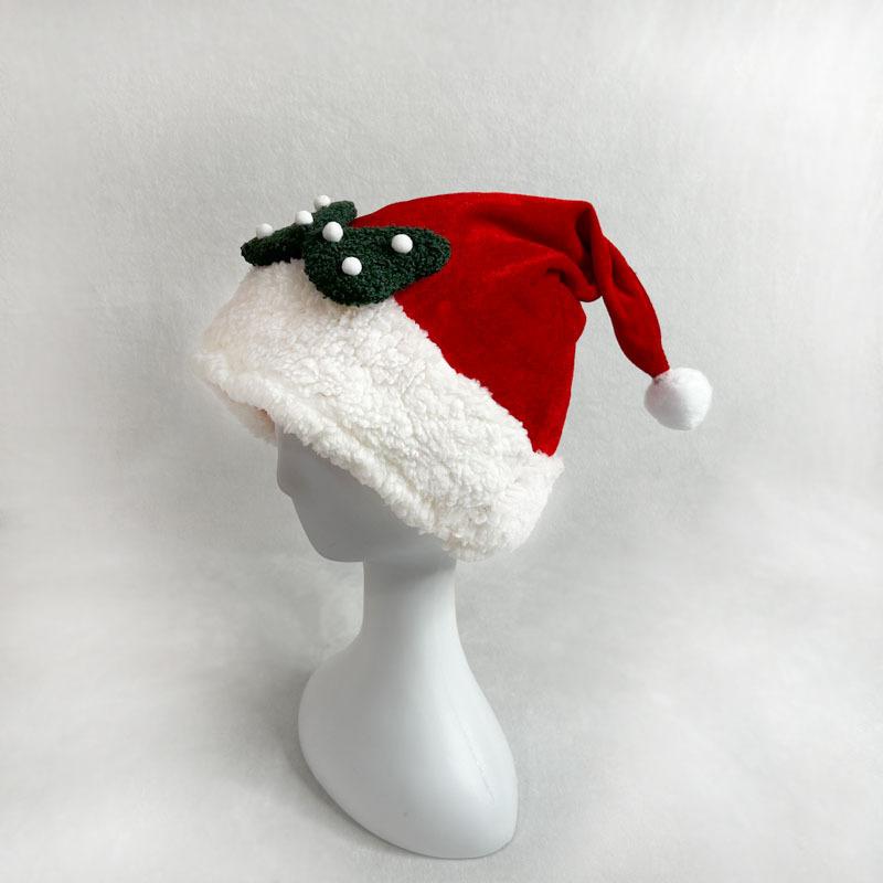 Retail and Christmas Hat Xmas Plush Santa Hat Basic Style Santa Claus Hat for Festival Party Christmas Accessories