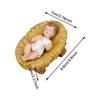 Jesus in Manger Statue Resin Figurine Birthday Gift Sculpture Ornament for Living Room Desk Office Housewarming Hallway
