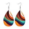 2 Pairs Unique Abstract Multicolor PU Leather Earrings Fashion Earrings Lightweight & Trendy for Daily Wear Elegant Earrings Party Earrings