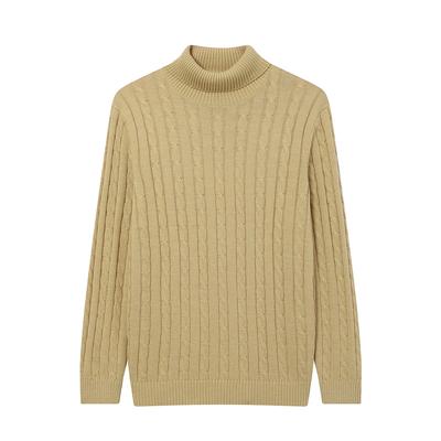 Erkek Slim Fit Balıkçı Yaka Kazak Günlük Bükülmüş Örme Kazak Kazak
