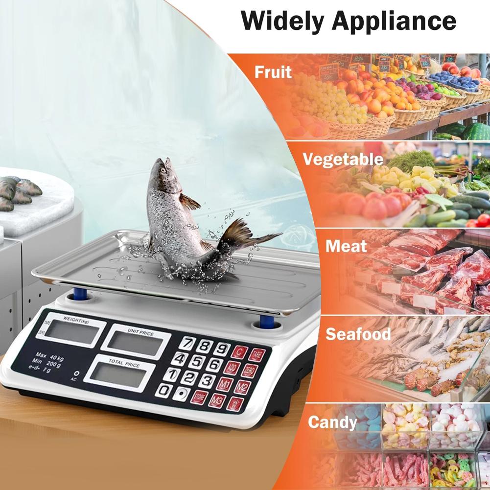 40kg/ /1G Precision LCD Digital Scale Electronic Balance Weight Scale Plastic Weight Scale Accuracy Weight Balance Food Scales f