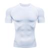 2026 Compression Shirt Summer Men's T-Shirt White Short Sleeve Breathable Quick Dry Fitness Top Sports Long Sleeve Compression Shirt