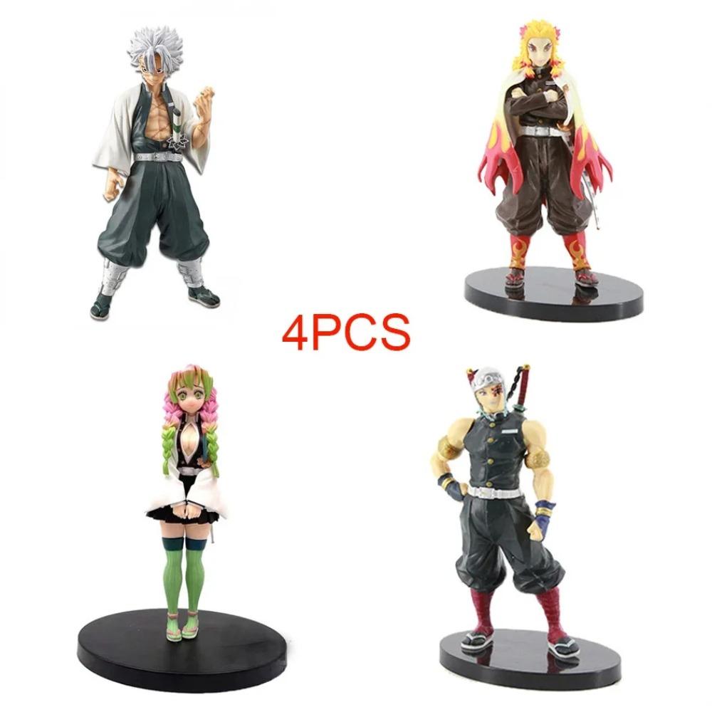 Anime Demon Slayer Figure Kamado Tanjirou Nezuko Action Figures PVC Model Toys Zenitsu Figurine Inosuke Kimetsu No Yaiba Figura