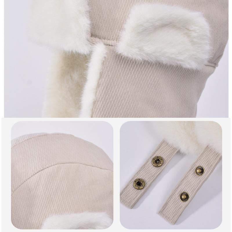 Χειμερινό Αντιανεμικό Προστατευτικό Αυτιών Πουλόβερ Σκουφάκι Ποδηλασίας Σκι Φλις Σκουφάκι Γυναικείο Χοντρό Αδιάβροχο Ζεστό Σκουφάκι για Μεγάλο Κεφάλι Καπέλο Μπόμπερ