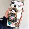 T-Russian Dolls Matryoshka Phone Case For iPhone17,16,15,14,13,12 Plus,Max Soft Silicone Black Cover