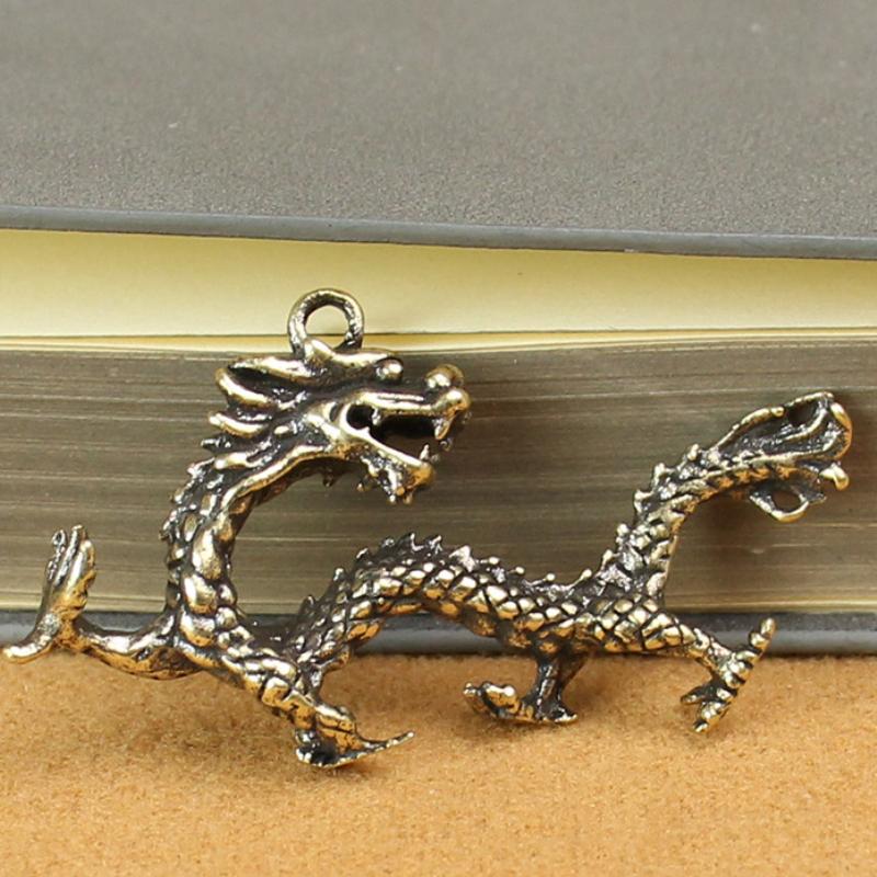 Brass Zodiac Animal Vintage Decoration Brass Statue Wealth Prosperity Chinese Style Antique Copper Miniature Home Decor Crafts