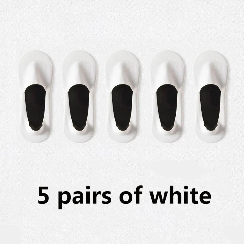 2/5 Pairs/Lot Men's Boat Socks 100% Cotton Deodorant Sweat Absorption Summer Sock Thin Breathable Silicone Non-slip Silk Socks