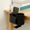 4 in 1 Desk Cup Holder Clamp on Under Desk Headphone Hanger Versatile Easy to Install Cup Holder for Coffee Mugs Water Bottles