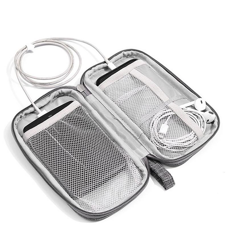 1Pc Portable Cable Organizer Storage Bag For Power Bank Digital Cable Case Earphone Earphone Holder Case Headset Charging Box