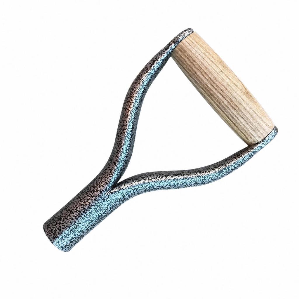 Y-Grip Tool Handle with Wooden Grip Two-Handed for Outdoor Work, Landscapers