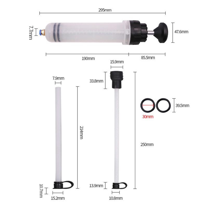 1Pc Car Oil Extractor Brake Pumping Changer Oil Blower Brake Fluid Replacement Oil Pump Probe Filling Equipment Syringe