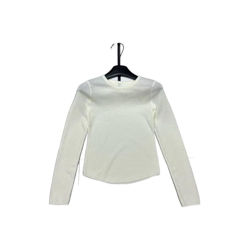 Xiangjia 2025 Autumn/Winter Wool Blend Round Neck Knit Top