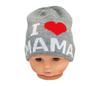 Baby Hat with the Word "Mom" Written On It. 6-18 Months