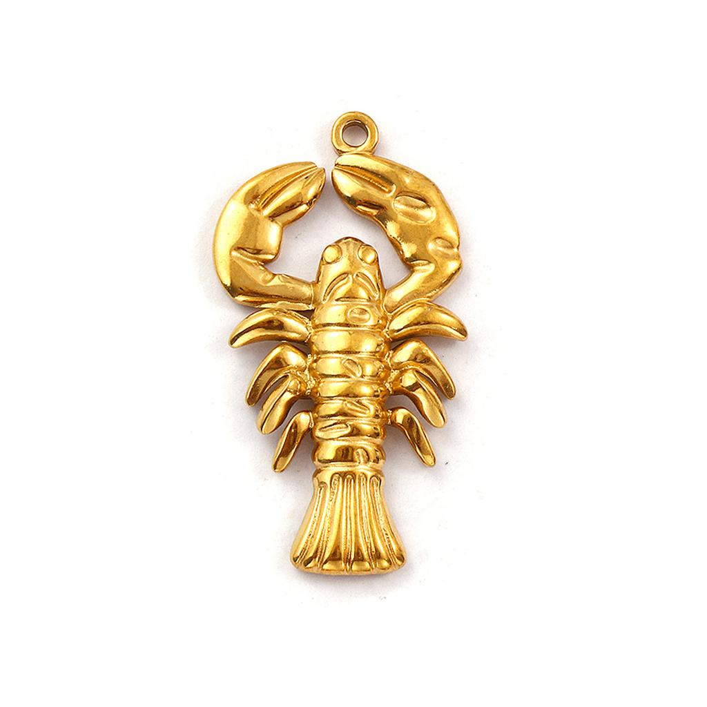 2 Piece 304 Stainless Steel Ocean Jewelry Charms Lobster Starfish Dolphin Fish Pendants For DIY Necklace Jewelry Making Findings