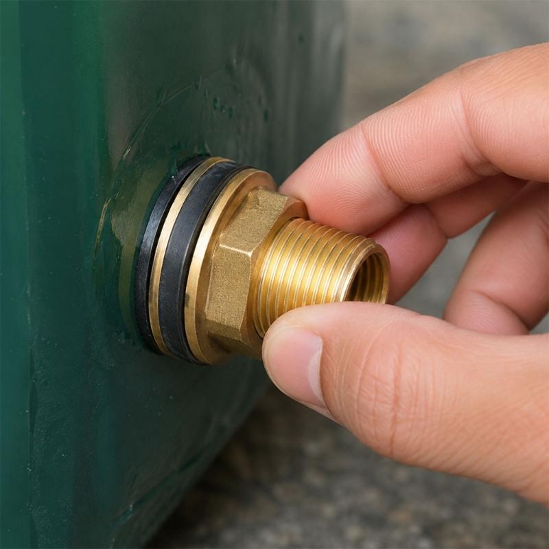 Brass Water Tank Adapter Rustproof Pipe Joints Precisely Thread Design Fish Tank Aquarium Connector For Secure Sealed Connection
