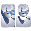 3D Schneemann Badezimmer Toilette Dreiteiliger Bodenmatten Türvorleger Badezimmerteppich
