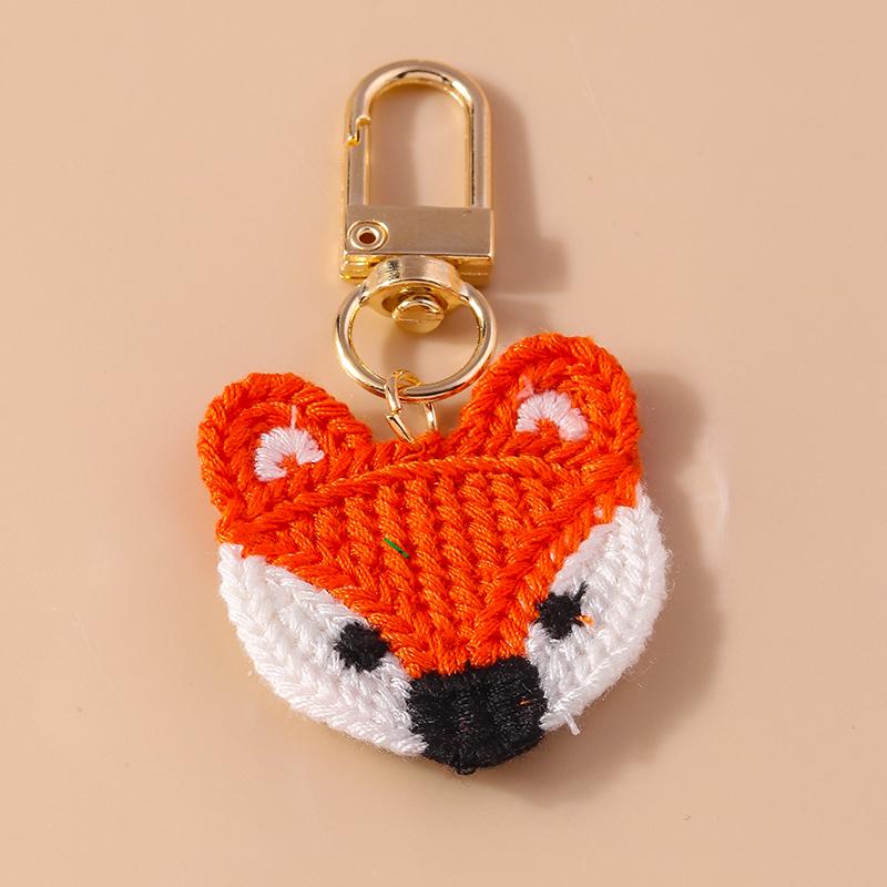 Niedliche Handgestrickte Cartoon-Tier Biene Welpen Schlüsselanhänger Gehäkelte Liebesherz Schlüsselanhänger Anhänger Handtaschen Dekor Damen Mädchen Schmuck Geschenke