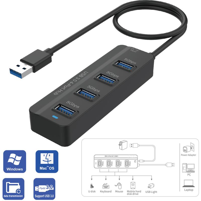 

Plug and Play 5Gbps Game USB3.0 HUB dock station 4 in 1 Extension Cable Multi-function Docking Splitter Box Splitter Adapter USB 3.0 adapter converter