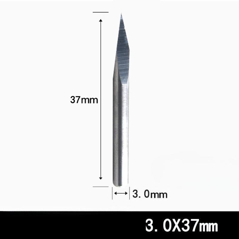 

3-Sided Sharp Tungsten Steel Engraving Tool, 2.35mm Shank CNC Carving Knife for Relief, Mold Marking, Precision Engraving