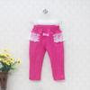 2 Pcs/lot Little Q Children's Clothing British Style Lace Patchwork Beads Trousers Baby Pure Cotton Soft Clothes Girls Kid Fashion Pants