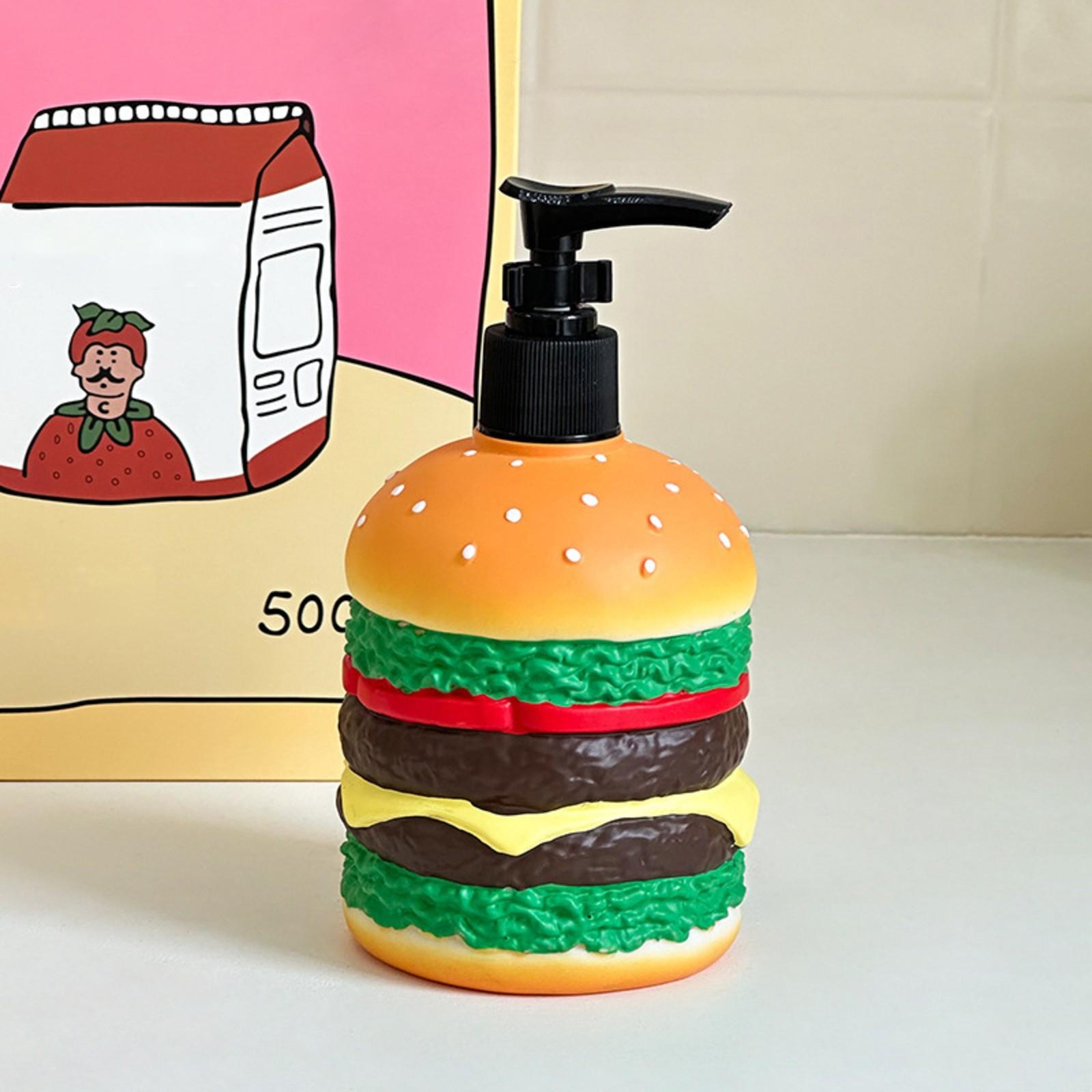 

Дозатор для мила у формі гамбургера - Ручний натискний багаторазовий флакон для рідкого мила для кухні та ванної кімнати (Смішний Домашній Декор) One Size