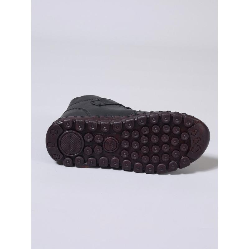 Damskie Retro Ręcznie Szyte Botki, Zimowe Buty na Grubej Podeszwie z Miękkim Futerkiem, Wygodne Obuwie Plus Size