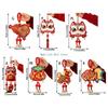Chinese New Year Hanging Ornaments Velvety and Cotton Fabric Year of Horse Pendant for Entryway Wall Festival Event