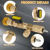 Valve Core Remover Installer Tool with Dual Size 1/4 Inch and 5/16 Inch Port Air Conditioning Valve Core Removal Tool Wrench