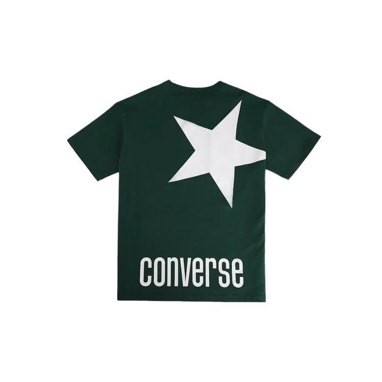 Converse T Shirts Men's Green Crew Neck Moderate Straight Fit MCH600-EIE