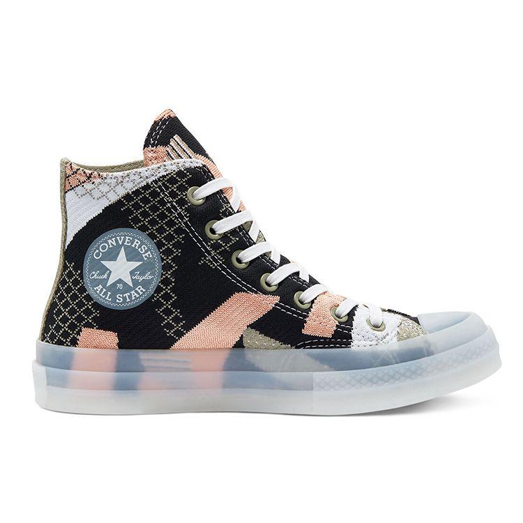 Converse Chuck 70 High Knit Mashup Men Sneakers Black White Gravel 570273C