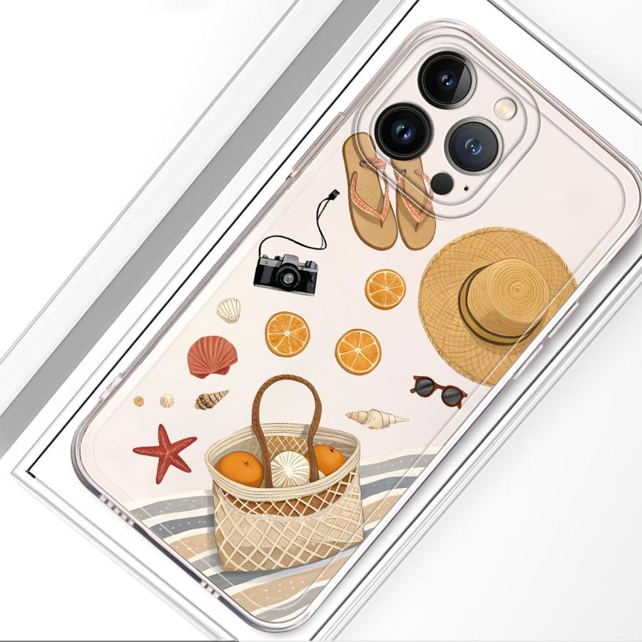 Case for iPhone 17 Pro Max 15 11 16 12 Mini 14 Plus 13 Pro 7 8 XR XS Max Air Soft Phone Cover Beach Travel