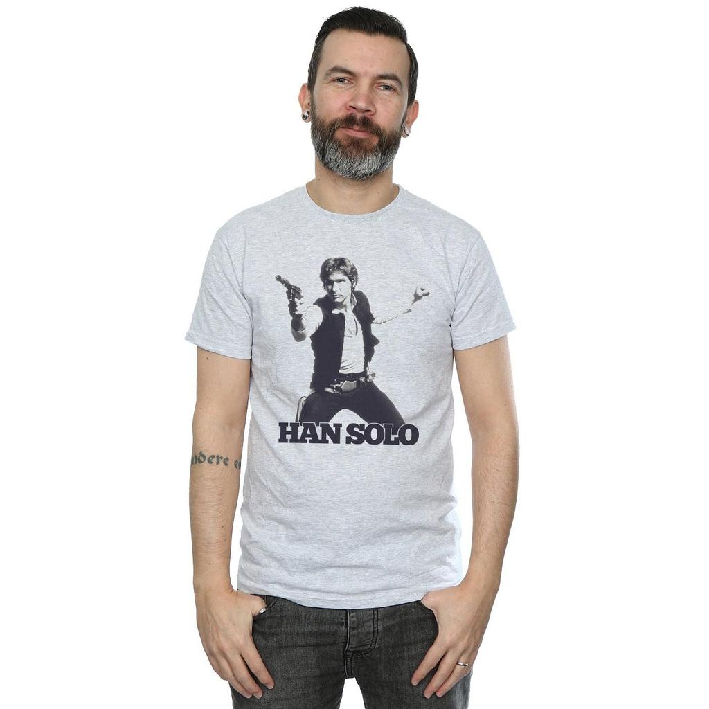 Star Wars Mens Han Solo Retro Photo T-Shirt