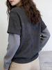 Women's Brushed Stripe Two-in-One Long-Sleeve T-Shirt: Thick, Warm, Versatile Base Layer for Autumn/Winter Fashion