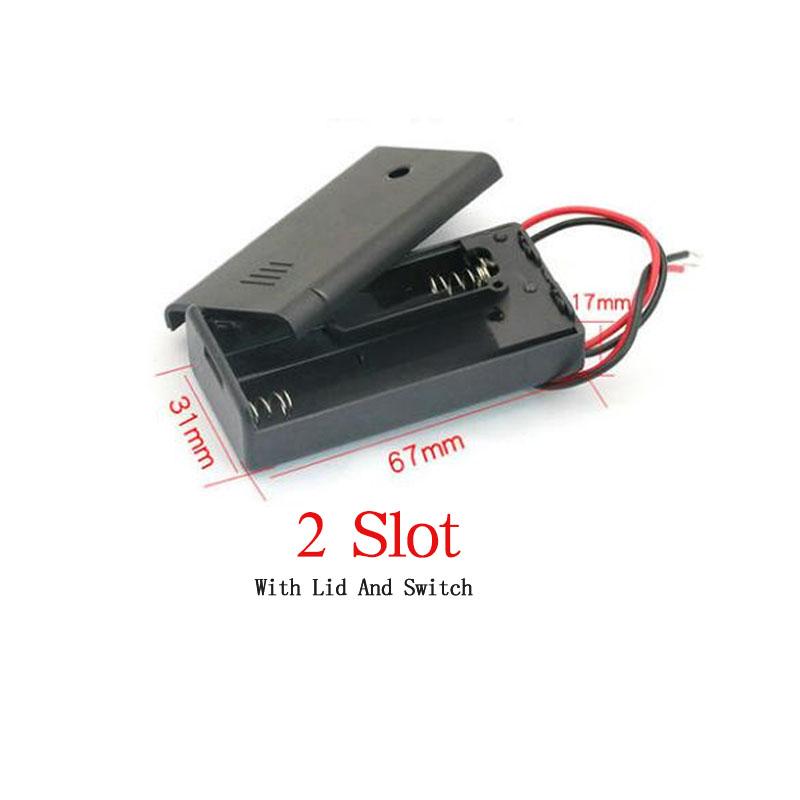 Number 5 Battery Box With Lid Switch Soldering Pin DIY Experiment Handmade Technology Model Toy Making Accessories