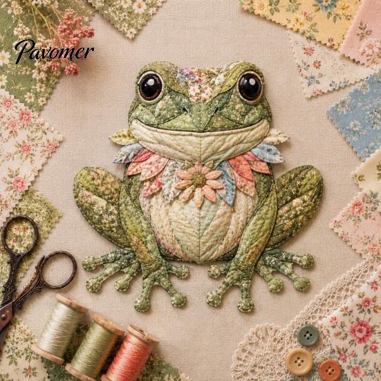 Creative Hobby Sets Garden Animal Patchwork DIY Kit, Floral Fabric Sewing Cute Retro Bundles Butterfly Bird Crafting Kit for Adults, Home Farmhouse