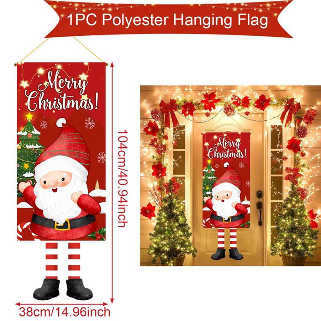 Christmas Hanging Flag Banner Merry Christmas Decor For Home 2025 Xmas Ornament Decor Navidad Kerst Natal Noel NewYear Gift 2025