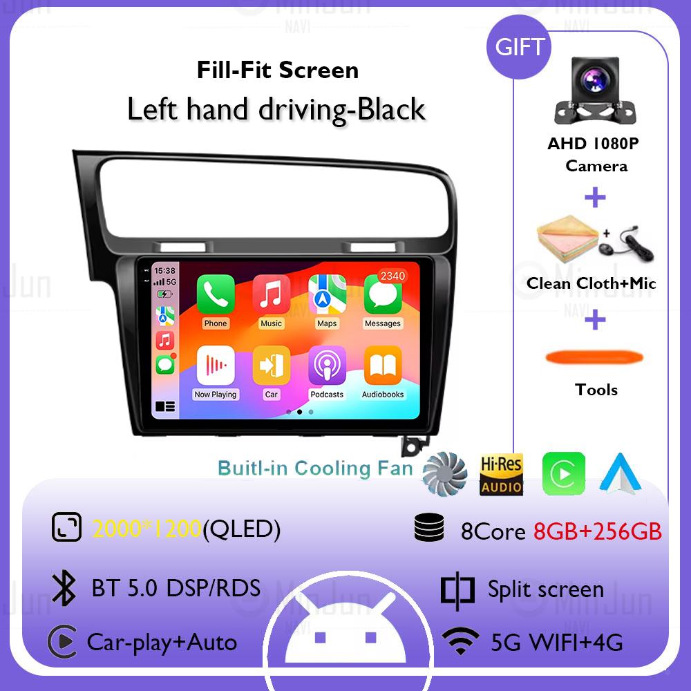 2K Screen Android 14 Car GPS Radio Multimedia For Volkswagen Golf 7 2012 - 2020 Car Radio Multimedia Video Player Navigation