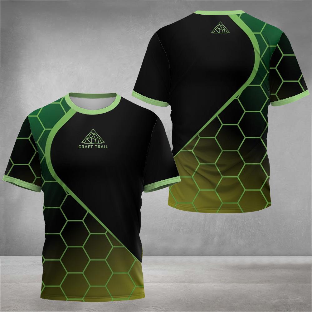 Men Fashion Short Sleeve 3d Print T Shirt Round Neck Summer Plus Size Tees