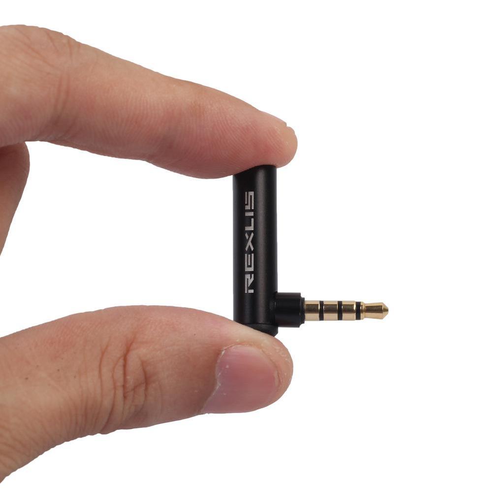 90° 3,5mm Stecker auf Buchse Audioadapter für Kopfhörer & Mikrofone (Apple & Android)