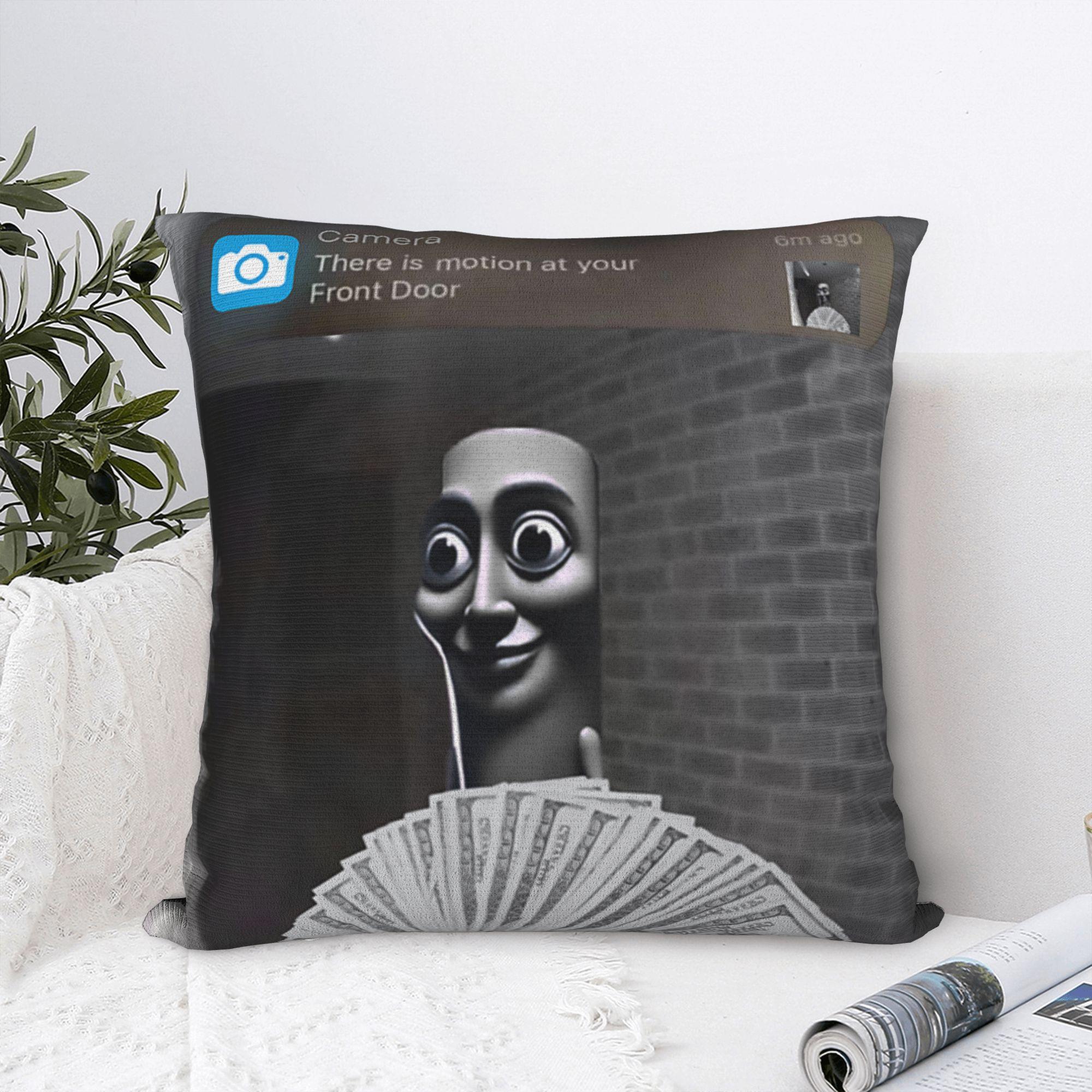Fine Glasses Unisex There Is Motion At Your Front Door Tung Sahur Tuff Meme Pillow Case Retro Trendy Pillow Cover Soft Pillowcases